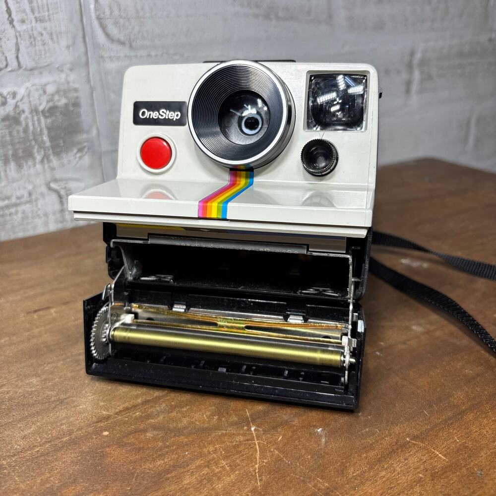 Vintage Polaroid OneStep Land Camera with Q-Light Flash Untested - Picture 6 of 9